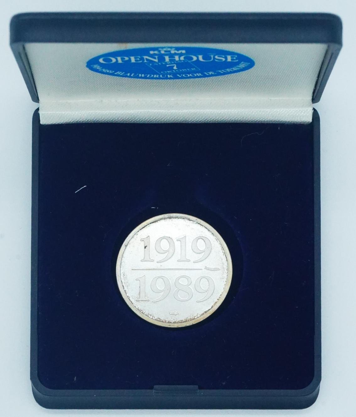 Nederland KLM-penning 7 oktober 1989 in doosje