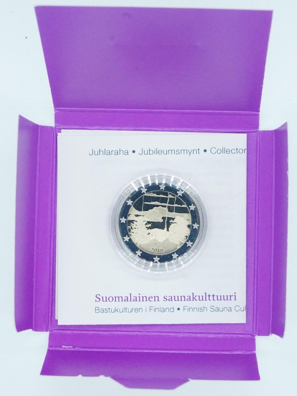 Finland 2 Euro 2018 Saunacultuur Proof Proof in doosje