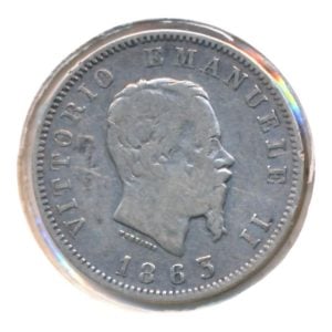 Italië 1 Lira 1863-M (Fraai+)