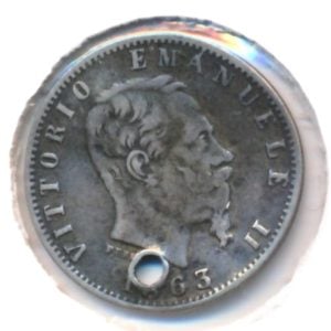 Italië 20 Centesimi 1863 (Zeer goed)