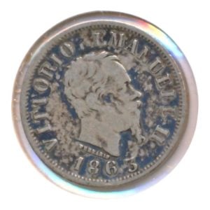 Italië 50 Centesimi 1863