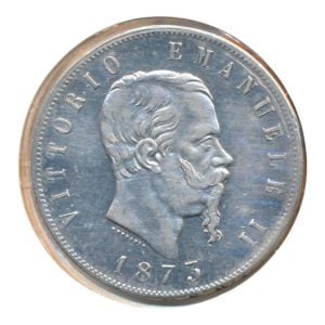 Italië 5 Lire 1873 (Zeer fraai)