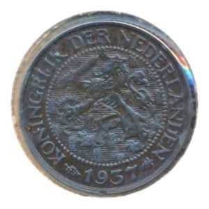 Nederland 1 Cent 1937 Wilhelmina
