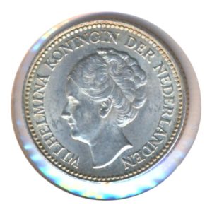 Nederland 1/2 Gulden 1929-a Wilhelmina opgestoken haar
