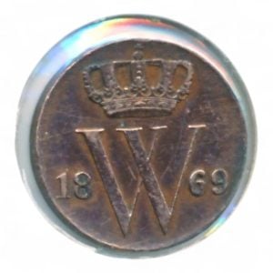 Nederland 1/2 Cent 1869 Willem III