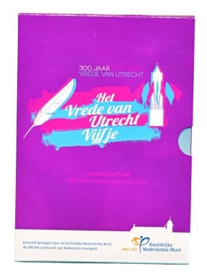 Nederland 5 Euro 2013 Het Vrede van Utrecht Vijfje - Zilver Proof in blister