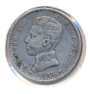 Spanje 1 Peseta 1903 (Zeer fraai-)