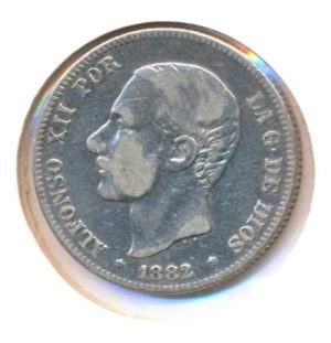 Spanje 2 Pesetas 1892