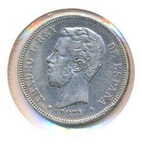 Spanje 5 Pesetas 1871