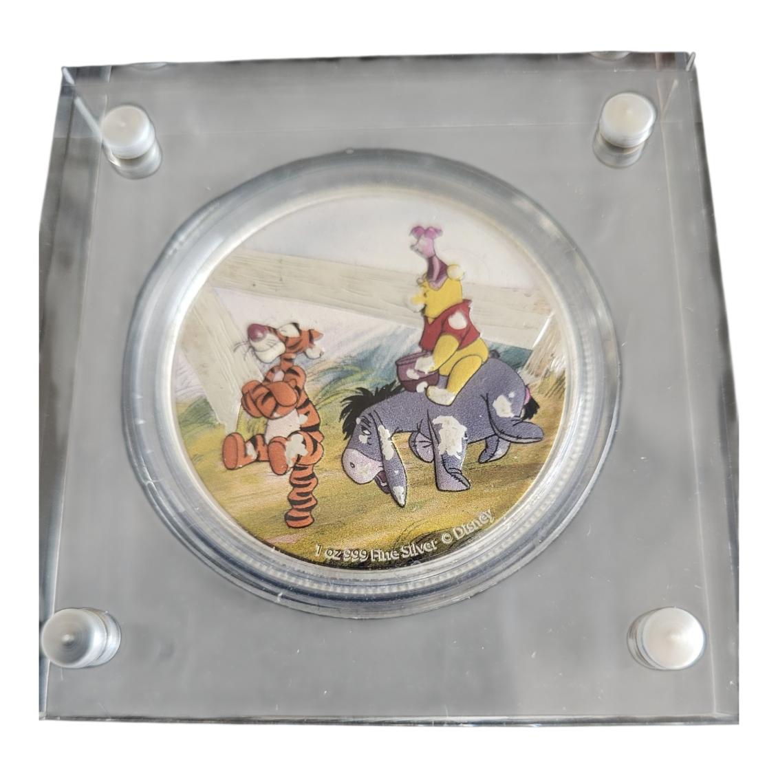 Niue1 ounce - 2 Dollars 2021 gekleurd Winnie the Pooh