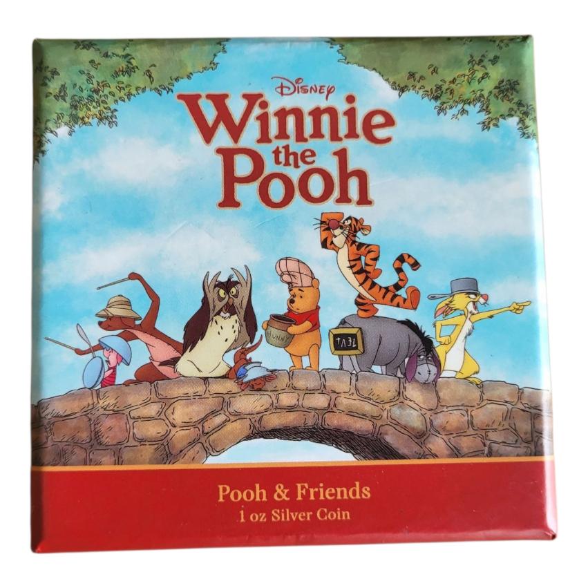 Niue1 ounce - 2 Dollars 2021 gekleurd Winnie the Pooh