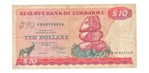 Zimbabwe 10 Dollars 1980-1994