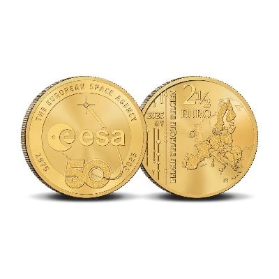 België 2,50 Euro 2025 ESA 50 jaar in coincard