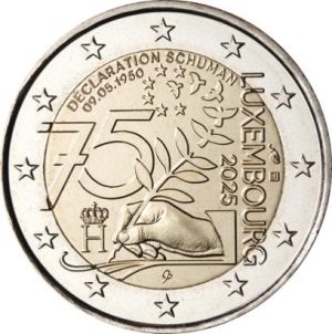 Luxemburg 2 Euro 2025 Schumann-verklaring