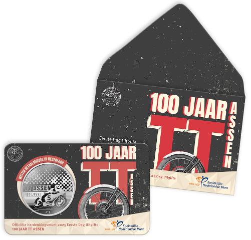 Nederland 5 Euro 2025 TT Assen Eerste Dag Uitgifte in coincard