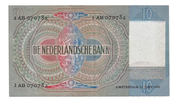 Nederland 10 Gulden 1940 I Emma