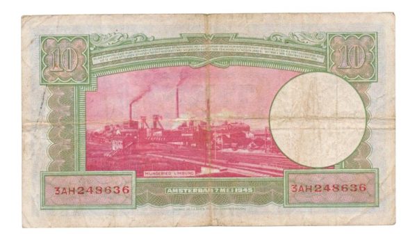 Nederland 10 Gulden 1945 II Staatsmijnen