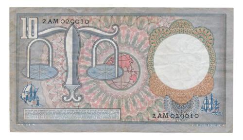 Nederland 10 gulden 1953 Hugo de Groot