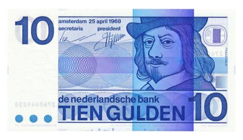 Nederland 10 Gulden 1968 Frans Hals Misdruk