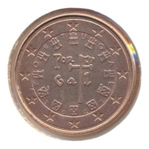 Portugal 1 eurocent 2002