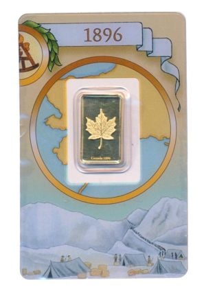 Goud baar 2,5 gram Suisse Canada 1896
