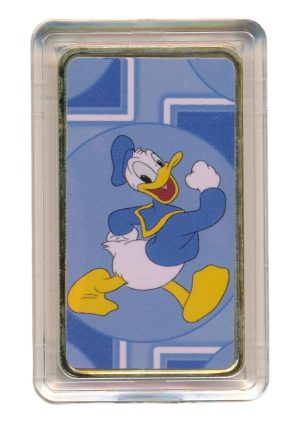 Disney goudkleurige baar Donald Duck in kleur