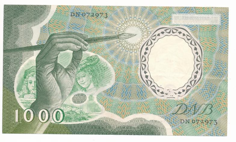 Nederland 1000 gulden 1956 Rembrandt Zeer fraai + - Bild 2