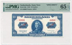 Specimen 10 gulden 1943