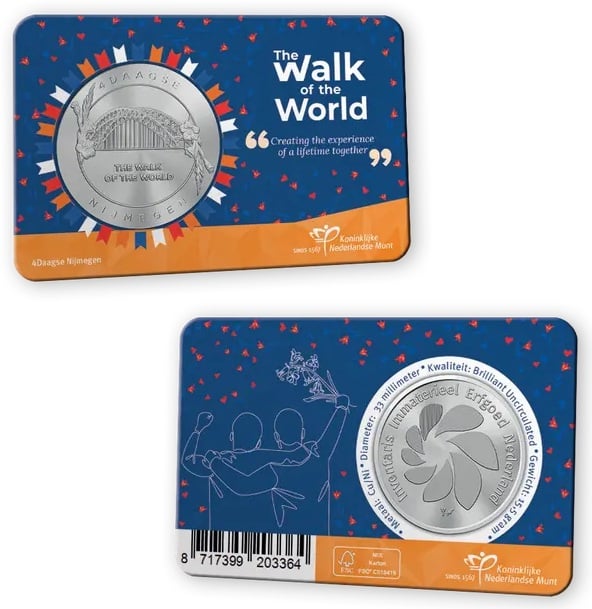 Nederland Nijmegen 4daagse penning 2025 in coincard