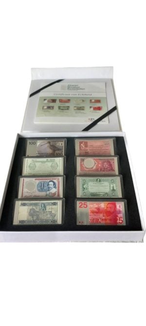Nederland Zilveren Miniatuur Bankbiljetten (4)