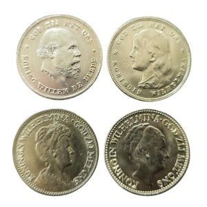 Nederland 10 Gulden goud 4 types