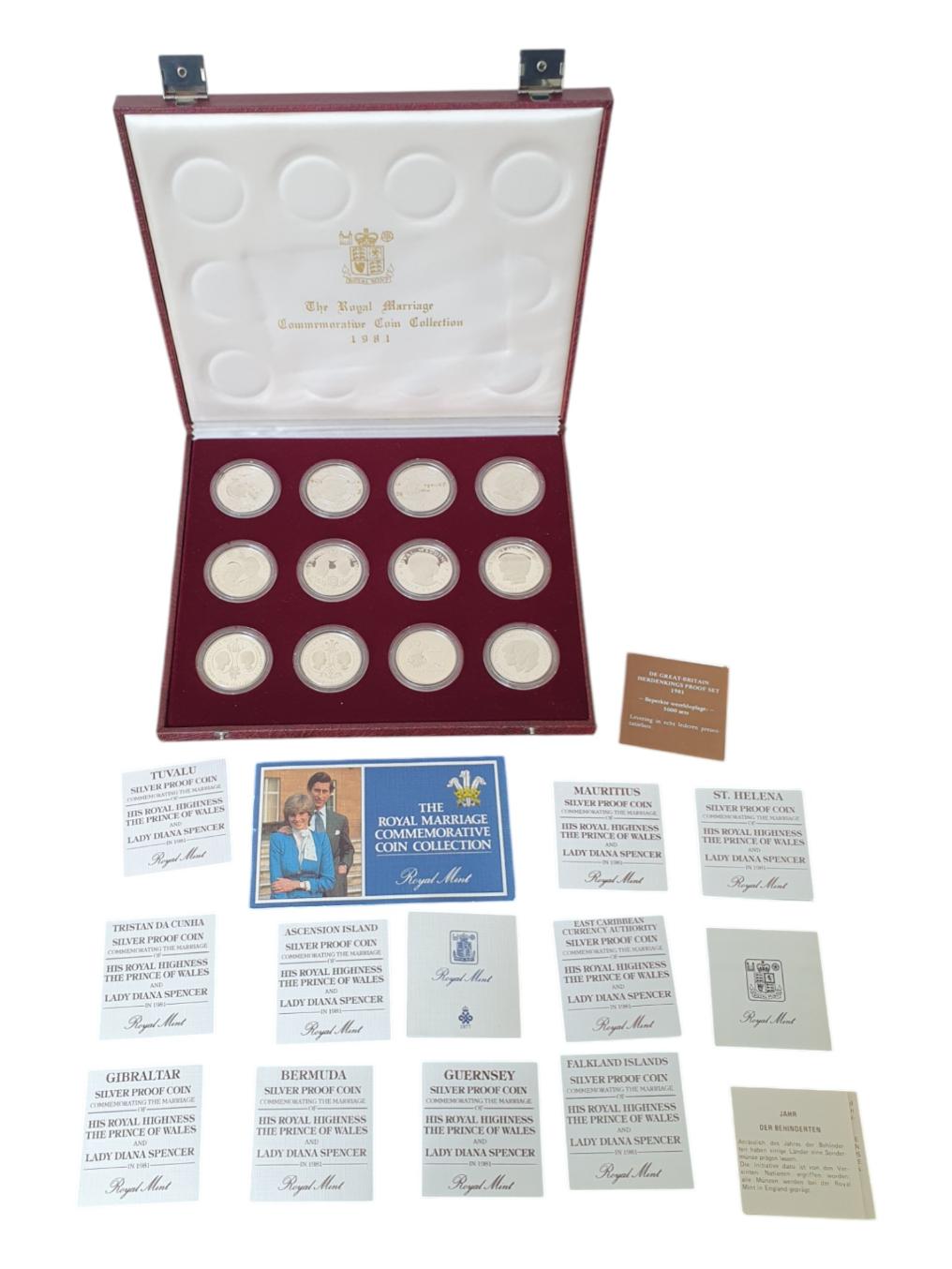 Verenigd Koninkrijk Herdenkingsset Koninklijk Huwelijk 1981 Zilver Proof