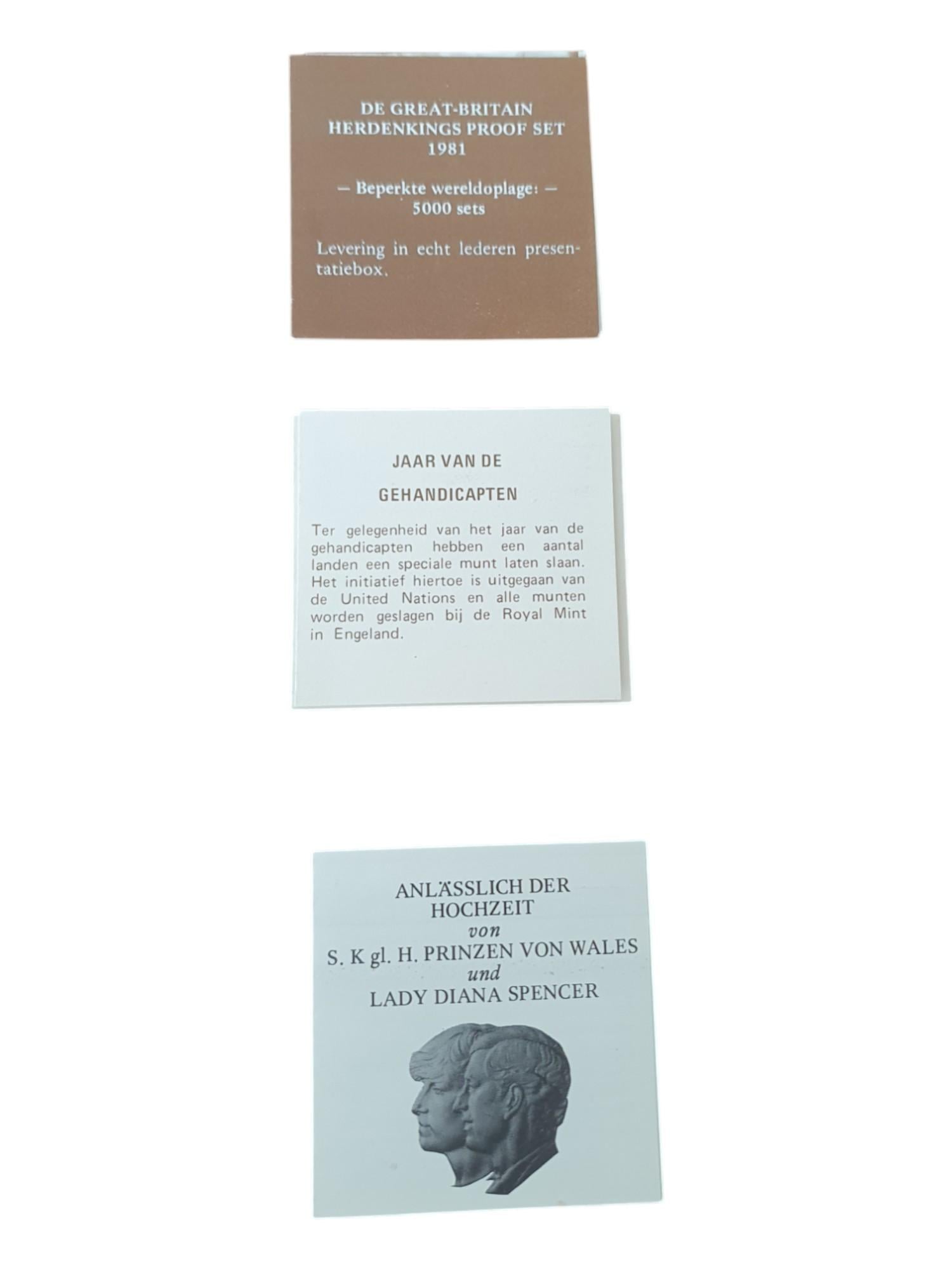 Verenigd Koninkrijk Herdenkingsset Koninklijk Huwelijk 1981 Zilver Proof