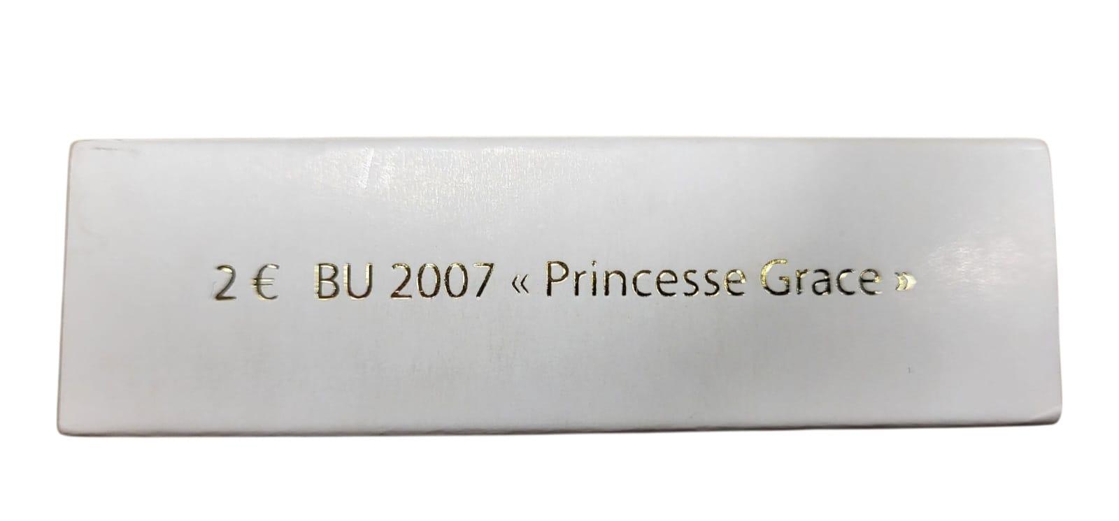 Grace Kelly 2 euromunt 2007 in doosje