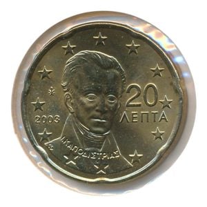 Griekenland 20 eurocent 2003