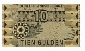 Nederland 10 gulden 1997 IJsvogel verguld