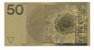 Nederland 50 gulden 1982 Zonnebloem verguld