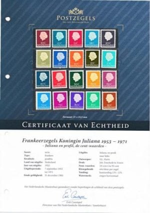 Frankeerzegels Koningin Juliana 1953-1971