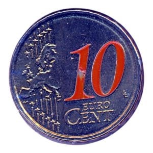 Nederland 10 Eurocent 2017 gekleurd