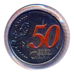 Nederland 50 Eurocent 2017 gekleurd