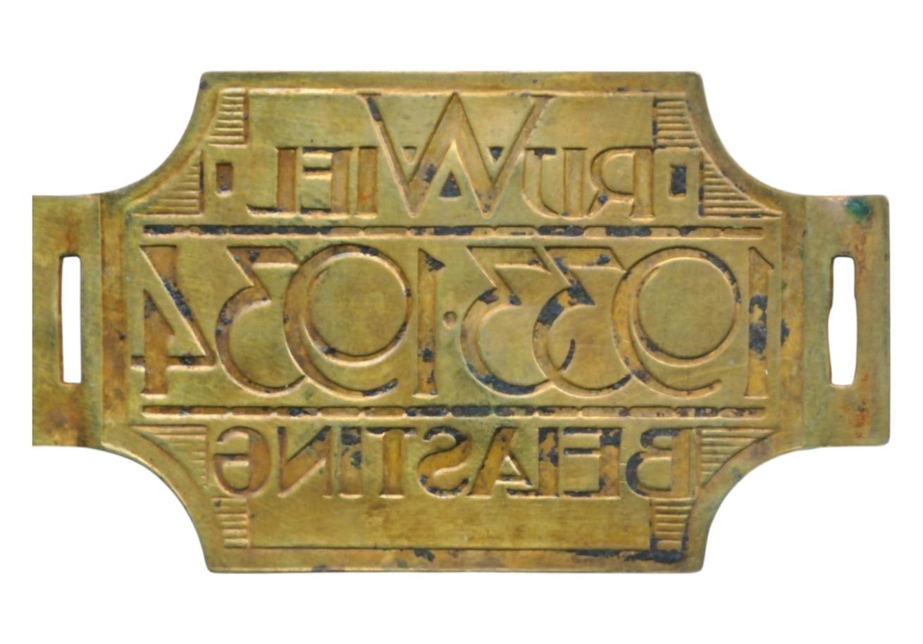 Rijwielbelasting plaatje 1933-1934