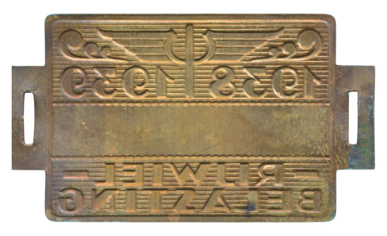 Rijwielbelasting plaatje 1938-1939