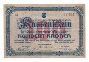 Wenen 100 Kronen 1918 Kassenschein