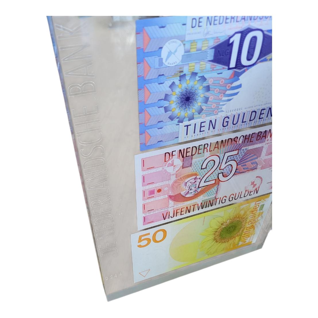 Nederland gulden set in plexiglas (Variant) 1435 gulden