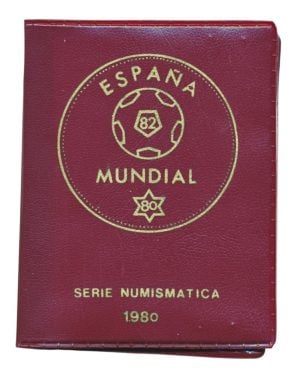 Spanje Pesetas muntset 1980 Spanje '82 FIFA World Cup serie in mapje