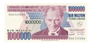 Turkije 1 miljoen Lirasi 2002