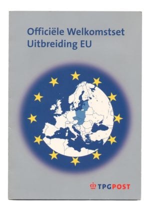 NL Officiële welkomstset Uitbreiding EU postzegels & 5 euro 2004