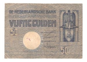 Nederland 50 Gulden 1929 Minerva (beschreven)