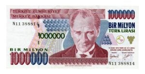 Turkije 1 miljoen Lirasi 1995-1996