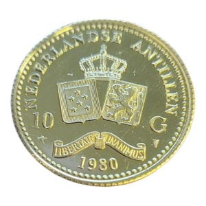 Nederlandse Antillen gouden 10 gulden 1980